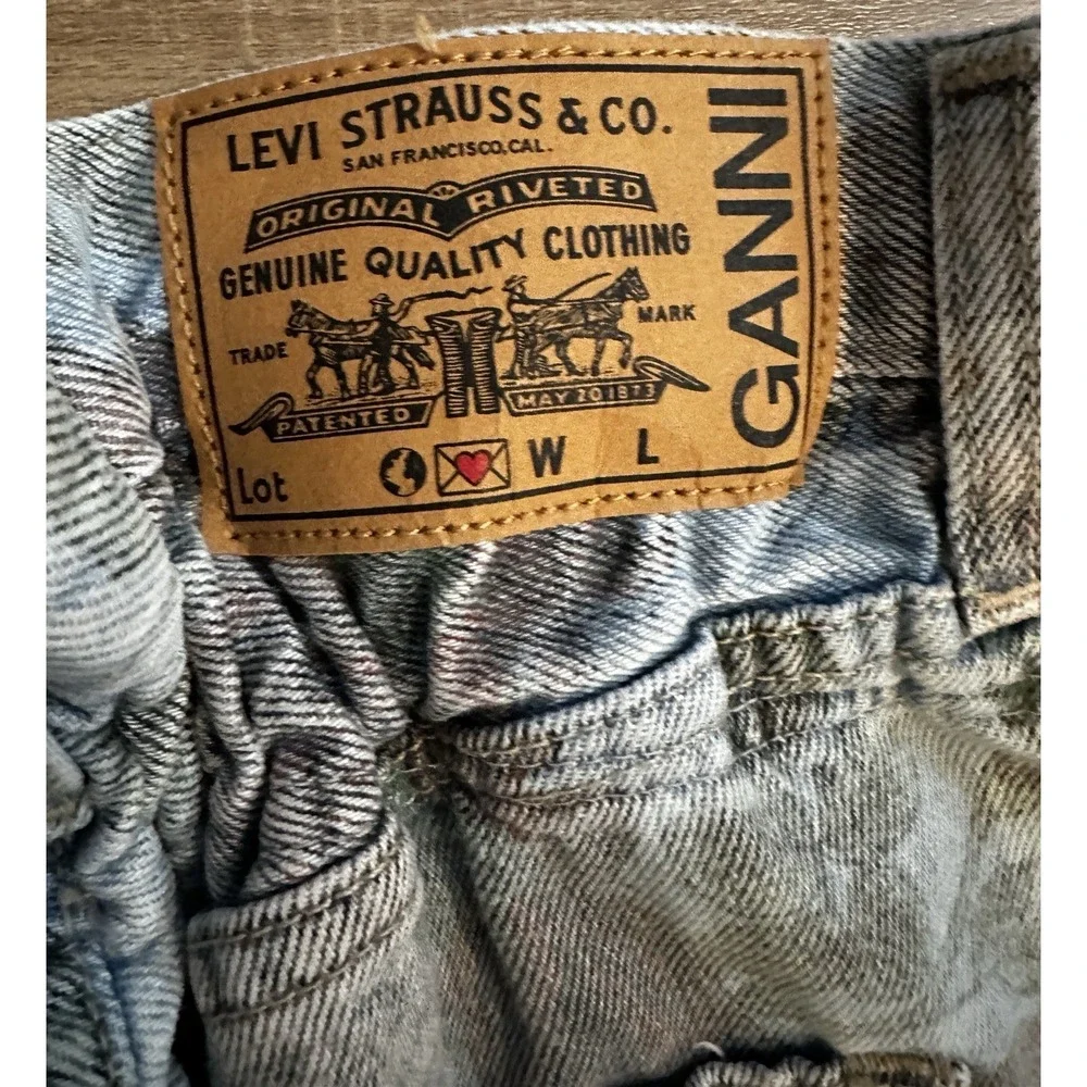 Levi's x GANNI Women's‎ Jeans W25 L29 Blue Hemp Cotton Collab Limited Edition